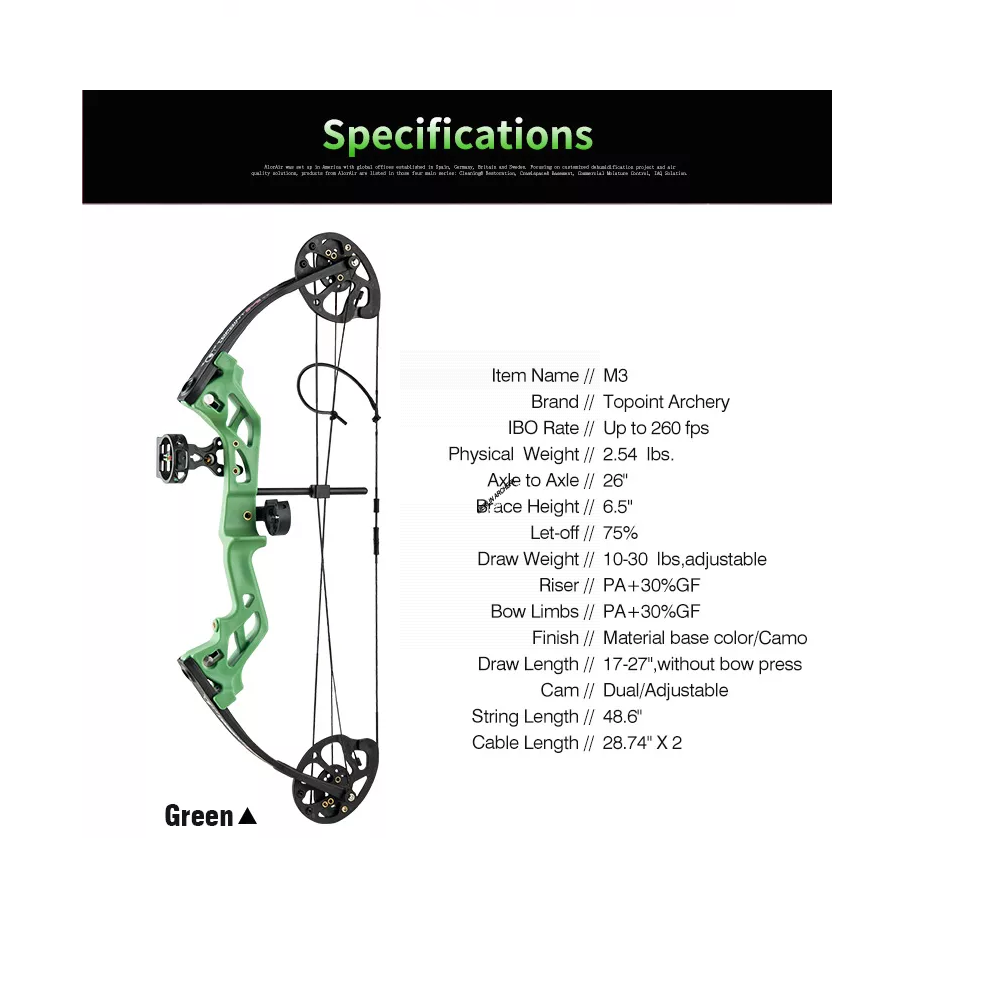  Topoint M3 Junior Bow Package